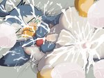 after_anal after_anal_penetration after_sex ahoge anthro balls beak blue_body blush bodily_fluids countershading cum cum_from_ass cum_in_ass cum_inside cum_on_arm cum_on_balls cum_on_face cum_splatter cumshot dead_eyes disembodied_penis duo ejaculation excessive_cum excessive_genital_fluids eyewear facial_markings foreskin fucked_silly genital_fluids genitals glans glasses glasses_askew green_eyes hair head_markings humanoid_genitalia humanoid_penis knee_tuft leg_tuft looking_at_viewer lying male male/male markings narrowed_eyebrows narrowed_eyes nipples on_back open_mouth orange_beak partially_retracted_foreskin penis pink_nipples red_glans solo_focus tuft white_body white_countershading noriburu anatid anseriform avian bird duck hi_res