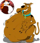 abdominal_bulge anthro belly big_belly brown_body brown_fur duo feral feral_pred fully_inside fur hand_on_belly inside_stomach internal male male/male orange_body orange_fur organs same_size_vore stomach vore heartman98 hanna-barbera scooby-doo_(series) nine_the_foxaroo scooby-doo canid canine canis domestic_dog fox great_dane hybrid kangaroo macropod mammal marsupial mastiff molosser hi_res