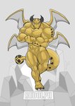 4_wings anthro big_muscles dragon_tail featureless_crotch flexing horn huge_muscles male membrane_(anatomy) membranous_wings multi_wing muscular muscular_anthro muscular_male nude pecs pose simple_background solo spikes spikes_(anatomy) tail teeth wings yellow_body chirros blue_dragon_(series) mythology rudolph_(blue_dragon) dragon mythological_creature mythological_scalie scalie absurd_res digital_media_(artwork) hi_res