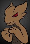 angry brown_body brown_scales red_eyes scales solo colplasticat kobold scalie absurd_res hi_res