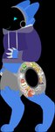 anthro blue_body blue_fur bottomless clothed clothing fur hoodie hoodie_only machine male pregnant pregnant_male solo stickers_on_body topwear topwear_only tf2_demo_2004 stickerboard_(tf2_demo_2004) protogen alpha_channel hi_res