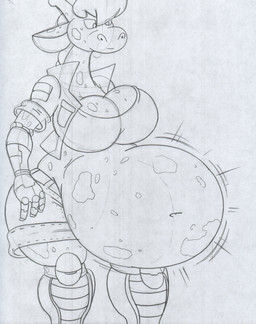 anthro belly big_belly big_breasts boots bottomwear breasts clothing cybernetic_arm cybernetic_limb female footwear fur hair huge_belly huge_breasts jacket markings navel pregnant pregnant_anthro pregnant_female shoes shorts solo spots spotted_body spotted_fur thick_thighs topwear virus-20 luray_giraffe giraffe giraffid mammal 2022 sketch traditional_media_(artwork)