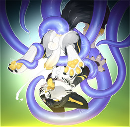 4_fingers 4_toes ahegao anal anal_orgasm anal_penetration anus arm_grab balls bodily_fluids butt claws cum cumshot ejaculation erection feet feral fingers front_view fur genital_fluids genitals glans hair hands-free hindpaw humanoid_genitalia humanoid_penis leg_grab lifted looking_pleasured male male_penetrated nude open_mouth orgasm pawpads paws penetration penis restrained restrained_by_tentacles semi-anthro sex simple_background snout solo tail teeth tentacle_penetration tentacle_sex tentacles toe_claws toes tongue tongue_out torso_grab upside_down upside_down_sex wishbone_mouth yellow_eyes yellow_glans yellow_pawpads yellow_tongue backsash canid canine canis fox mammal 2024 digital_media_(artwork) hi_res