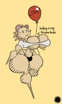 anthro balloon bar_emanata between_breasts big_breasts bodily_fluids bottom_heavy breast_jiggle breast_squish breasts cheek_tuft clothing crop_top curvy_figure directional_arrow ear_tuft emanata eyelashes facial_tuft featureless_feet featureless_hands feet female fur huge_breasts inflatable jiggling logo navel nervous on_one_leg shirt small_waist solo spines squish standing sweat sweatdrop tan_body tan_fur text thick_thighs thong topwear tuft underwear wide_hips thatdawgmurray natural_habitat_shorts lisa_(natural_habitok) eulipotyphlan hedgehog mammal artist_logo artist_name english_text hatching_(art) shaded signature