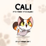 feral fur looking_at_viewer male open_mouth simple_background smile solo tail text kashicats cali_(kashicats) domestic_cat felid feline felis mammal digital_media_(artwork)