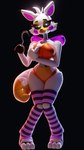 anthro big_breasts black_background bow_tie breasts cleavage clothed clothing crop_top female fingers glowing glowing_eyes hair half-closed_eyes hand_on_own_breast heart_pupils hook hook_hand knock-kneed legwear looking_at_viewer machine narrowed_eyes orange_clothing orange_panties orange_shirt orange_topwear orange_underwear panties pattern_clothing pattern_legwear pattern_thigh_highs shirt simple_background solo strapless_clothing striped_clothing striped_legwear striped_thigh_highs stripes tail thick_thighs thigh_highs topwear underwear spectixia spectixia_(modeler) five_nights_at_freddy's five_nights_at_freddy's_world scottgames sister_location lolbit_(fnaf) animatronic canid canine fox mammal robot robot_anthro 2023 3d_(artwork) 9:16 digital_media_(artwork) hi_res