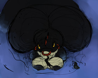 anthro areola big_areola big_butt big_moobs big_nipples black_areola black_body black_nipples black_tongue butt ear_piercing ear_ring facial_piercing forked_tongue half-closed_eyes high-angle_view huge_areola huge_butt huge_moobs huge_nipples hyper hyper_butt looking_at_viewer male moobs multicolored_body narrowed_eyes nipples nose_piercing nose_ring partially_submerged piercing ring_piercing rumpy_apode scales serpentine slightly_chubby slightly_chubby_male solo tongue two_tone_body ventral_scales yellow_body nauiho reptile scalie snake 5:4 hi_res
