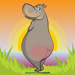 anthro big_butt butt female grass looking_at_viewer looking_back looking_back_at_viewer nude plant rear_view smile solo sun jackiekavinda_(artist) dreamworks madagascar_(series) gloria_(madagascar) common_hippopotamus hippopotamid mammal 1:1 absurd_res adobe_illustrator_(artwork) digital_media_(artwork) hi_res