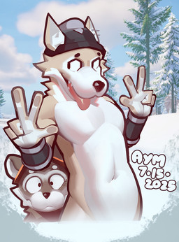 5_fingers anthro armor armwear belly biped black_nose cheek_tuft closed_smile clothing cloud constricted_pupils countershade_fur countershade_hands countershade_torso countershading day detailed_background duo ears_up eyebrows facial_tuft fingers forced_smile fur furgonomic_headwear furgonomic_helmet furgonomics gesture hand_gesture hat headgear headwear helmet humanoid_hands inner_ear_fluff looking_ahead looking_aside looking_at_viewer male male_anthro mouth_closed nature nature_background navel open_mouth open_smile orange_clothing orange_hat orange_headwear outside pointy_ears prick_ears pupils screencap screencap_background shadow sky small_pupils smile snout snow tan_body tan_fur teeth text tongue tongue_out tuft white_belly white_body white_countershading white_fur white_inner_ear_fluff win-victory-love aymbord epic_games fortnite wendell_(fortnite) canid canine canis mammal procyonid raccoon wolf 2025 artist_name character_request dated digital_media_(artwork) english_description german_description portrait shaded soft_shading three-quarter_portrait translated_description