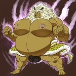 2018 4_toes anthro areola balls_outline barefoot beast_king_(one-punch_man) belly big_belly big_bulge big_nipples biped bulge claws clothed clothing detailed_bulge digital_drawing_(artwork) digital_media_(artwork) feet felid fingers fist fur genital_outline hair hi_res kilt lion male mammal mane mostly_nude musclegut muscular muscular_anthro muscular_male nipples one-punch_man one_(manga) pantherine paws pecs reagan700 smile smirk solo tail teeth toes topless underwear whiskers