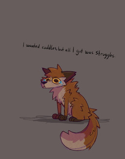 ambiguous_gender black_eyes black_nose black_text bodily_fluids brown_body brown_ears brown_fur brown_paws crying dipstick_tail feral fur gloves_(marking) markings multicolored_body multicolored_fur orange_body orange_fur relatable simple_background sitting solo tail tail_markings tan_body tan_fur tears text the_truth toony yellow_sclera norwegianfennec canid canine fox mammal 2025 english_text hi_res reaction_image