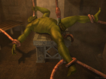 anal anal_penetration balls bdsm bodily_fluids bondage bound cum cum_in_tentacles erection feet forced furniture genital_fluids genitals humanoid_feet lying male muscular muscular_bottom muscular_sub not_furry nude on_back on_table oral oral_penetration penetration penis penis_in_tentacle plantigrade rape sex solo spread_legs spreading submissive table tentacle_fellatio tentacle_rape tentacle_sex tentacles corwyn humanoid orc 3d_(artwork) 4:3 digital_media_(artwork)