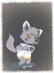 anthro biped black_eyebrows blue_clothing blue_topwear bodily_fluids border clothed clothing clothing_lift dark_eyebrows diaper dipstick_ears ear_markings embarrassed eyebrows featureless_feet feces feet frown fur genital_fluids grey_background grey_ears grey_face grey_hair grey_nose grey_tail hair male monotone_clothing monotone_face monotone_hair monotone_tail monotone_topwear multicolored_body multicolored_ears multicolored_fur peeing plantigrade sad scatplay shirt shirt_lift short_hair simple_background snout soiled_diaper soiling solo standing surprise tail topwear two_tone_body two_tone_ears two_tone_fur unclean_diaper urine used_diaper wet_diaper wetting white_body white_border white_diaper white_ears white_fur yellow_sclera young young_anthro sandypants toya_pup canid canine canis mammal wolf source_request