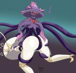 ass_up bdsm big_butt blush bondage bound butt duo female heart_symbol huge_butt looking_back tentacles kawma nintendo pokemon generation_4_pokemon generation_7_pokemon mismagius pheromosa pokemon_(species) ultra_beast 2016 hi_res