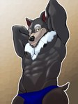 abs anthro blue_clothing blue_speedo blue_swimwear bulge clothing green_eyes male muscular muscular_male navel nipples pose solo speedo swimwear heartlessfang ron_(nexus) dasyurid dasyuromorph mammal marsupial tasmanian_devil absurd_res hi_res