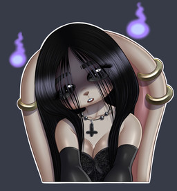 anthro black_hair blush clothed clothing corset cross female fur hair lingerie long_hair solo topwear white_body white_fur lemur2003 desdemona_(ericdielli) lagomorph leporid mammal rabbit digital_media_(artwork) hi_res shaded