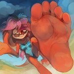 5_toes anthro beach clothing feet female foot_focus fur hair humanoid_feet one-piece_swimsuit one_eye_closed open_mouth open_smile pink_hair plantigrade red_body red_fur smile soles solo swimwear toes leottorobba archie_comics sega sonic_the_hedgehog_(archie) sonic_the_hedgehog_(comics) sonic_the_hedgehog_(series) lara-su echidna mammal monotreme 1:1 2024 hi_res