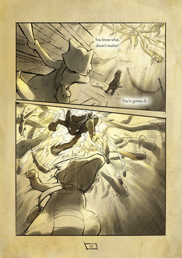 anthro attack bone claws dialogue fight holding_object light page_number pouch_(clothing) sunlight tail text unconscious unconscious_ambiguous truescorn nintendo pokemon pokemon_mystery_dungeon shadows_for_hire spike_chunsoft asche_(truescorn) orchid_(truescorn) generation_1_pokemon generation_2_pokemon generation_4_pokemon gligar lucario marowak pokemon_(species) weavile 2024 absurd_res comic english_text hi_res huge_filesize