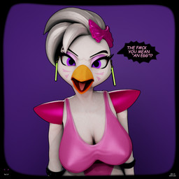 angry anthro beak big_breasts bow_ribbon breasts clothing expressions female fingerless_gloves gloves handwear humor makeup pink_clothing solo sportswear white_body lir mayosplash_(modeler) five_nights_at_freddy's five_nights_at_freddy's:_security_breach scottgames steel_wool_studios glamrock_chica avian 1:1 3d_(artwork) absurd_res comic digital_media_(artwork) hi_res