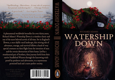 ambiguous_gender barcode bone brown_body brown_fur brown_text burrow detailed_background feral flower fur grass moss plant red_eyes skull solo tan_text text mandrawsdog watership_down lagomorph leporid mammal rabbit 2020 book_cover cover english_text