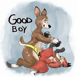 anthro ball_gag bdsm blush bondage bound breasts bullying caption collar dildo dominant dominant_female duo erection female female_rape female_raping_male forced gag gagged genitals good_boy imminent_pegging imminent_sex licking licking_lips lube male male/female male_raped penis pet_praise praise rape self_lick sex sex_toy simple_background strapon submissive submissive_male text tongue tongue_out newd facebook facebook_stickers dearest_deer sub_fox canid canine deer fox mammal new_world_deer red_fox true_fox white-tailed_deer 1:1 english_text low_res