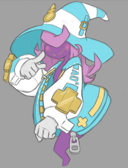 androgyne_symbol blush clothing cosplay crossover_cosplay female gender_symbol gloves grey_background hair handwear hat headgear headwear jacket lips long_hair not_furry pink_hair purple_body purple_skin simple_background smile solo symbol topwear witch_hat yellow_lips inkwitch arc_system_works guilty_gear guilty_gear_strive mario_bros nintendo paper_mario paper_mario:_the_thousand_year_door bridget_(guilty_gear) vivian_(mario) humanoid shadow_siren 2025 crossover digital_media_(artwork) hi_res trans_(lore) trans_woman_(lore)
