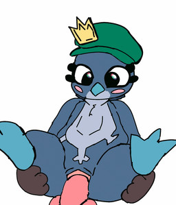 animal_genitalia blue_body blush blush_stickers cloaca cloacal cloacal_penetration cloacal_tugging clothing duo eyelashes female female_penetrated feral genitals happy happy_sex hat headgear headwear joyful knot knotted_penis loli long_eyelashes male male/female male_penetrating male_penetrating_female orifice_tugging penetration penile penile_penetration penis penis_in_cloaca sex spread_legs spreading tail young young_penetrated luftydays abiotic_factor commander_fili avian bird penguin animated