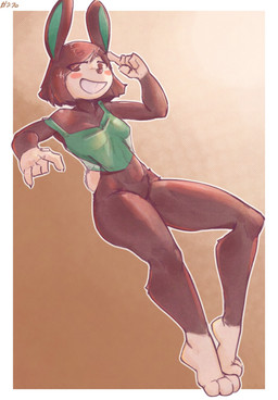 3_toes 5_fingers anthro barefoot blush blush_stickers blushing_at_viewer border bottomless bottomless_anthro bottomless_female breasts brown_background brown_body brown_ears brown_eyebrows brown_eyes brown_fur brown_hair brown_nose camisole camisole_only claws clothed clothed_anthro clothed_female clothing crop_top crop_top_only eye_through_hair eyebrow_through_hair eyebrows featureless_breasts featureless_crotch feet female female_anthro finger_claws fingers front_view fur gloves_(marking) gradient_background green_camisole green_clothing green_crop_top green_inner_ear green_shirt green_tank_top green_topwear grin grinning_at_viewer hair half-closed_eyes humanoid_hands humanoid_heel leg_markings long_ears looking_at_viewer markings medium_breasts monotone_camisole monotone_clothing monotone_crop_top monotone_hair monotone_shirt monotone_tank_top monotone_topwear multicolored_body multicolored_fur narrowed_eyes no_pupils off_shoulder outline outside_border pattern_background paws pink_blush plantigrade pose raised_heel scut_tail shirt shirt_only short_hair short_tail simple_background slim slim_anthro slim_female smile smiling_at_viewer socks_(marking) solo tail tan_background tank_top tank_top_only teeth toes topwear topwear_only translucent translucent_camisole translucent_clothing translucent_crop_top translucent_hair translucent_shirt translucent_tank_top translucent_topwear two_tone_body two_tone_fur white_body white_border white_face white_feet white_fur white_hands white_markings white_outline white_sclera white_tail wide_hipped_anthro wide_hipped_female wide_hips c3ilin animal_crossing nintendo carmen_(animal_crossing) lagomorph leporid mammal rabbit full-length_portrait hi_res pinup portrait shaded