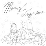 3_horns 5_fingers anthro bed big_breasts blush bone_frill breasts christmas_clothing clothing crossed_legs facial_horn female fingers footwear frill_(anatomy) fur_trim_(clothing) furniture hair holidays horn kinky_hair legwear lidded_eyes long_tail lying multi_horn narrowed_eyes nose_horn on_back on_bed plantigrade shoes simple_background smile smiling_at_viewer solo spiked_frill stockings tail text thigh_highs unknown_artist christmas goodbye_volcano_high trish_(gvh) ceratopsian dinosaur ornithischian prehistoric_species reptile scalie triceratops 1:1 absurd_res english_text hi_res monochrome