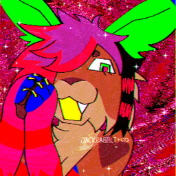 abstract_background ambiguous_gender anthro claws coontail_hair countershade_fur countershading cute_fangs eyelashes fangs fur glistening glistening_eyes green_eyes hair happy heart_(marking) markings multicolored_body multicolored_fur multicolored_hair open_mouth pink_pupils pixelated pupils solo sparklefur teeth jackrabbit_(artist) diesel_(jackrabbit) canid canine canis domestic_dog husky hybrid lagomorph leporid mammal nordic_sled_dog rabbit spitz 1:1 2026 absurd_res hi_res signature