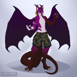 anthro bottomwear camo camo_bottomwear camo_clothing camo_pants camo_print clothing male membrane_(anatomy) membranous_wings pants pattern_bottomwear pattern_clothing pattern_pants shorts solo tail tattoo union_jack wings candycoral mythology dragon humanoid hybrid mythological_creature mythological_scalie scalie 1:1 absurd_res hi_res