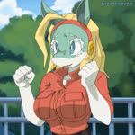 anthro belt big_breasts bottomwear bouncing_breasts breast_pockets breasts clothed clothing cute_fangs denim denim_bottomwear denim_clothing excited fangs female fully_clothed jeans pants solo teeth twistedgrim my_hero_academia ippan_josei canid canine fox mammal quirked_human_(my_hero_academia) 1:1 2023 2d_animation animated no_sound short_playtime webm