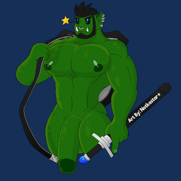 balls big_muscles big_pecs club_(weapon) dildo ear_piercing facial_piercing genitals green_body hair huge_pecs male melee_weapon muscular muscular_male nipples nose_piercing nude pecs penis piercing sex_toy shield smile solo star text weapon conditional_dnp notkastar humanoid mammal orc 1:1 alpha_channel signature