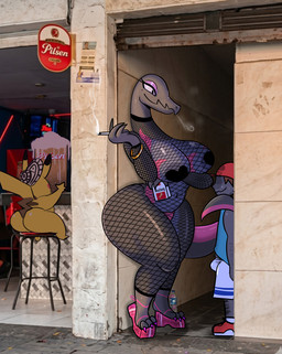 alcohol anthro areola beer beverage big_breasts breasts cigarette clothing erection female female_anthro fishnet_clothing footwear group high_heels interspecies larger_anthro larger_female male male/female pokephilia public purple_areola shoes size_difference smoking standing tail thick_thighs trio azulejo a_chance_encounter nintendo pokemon generation_1_pokemon generation_7_pokemon human mammal pikachu pokemon_(species) salazzle hi_res meme
