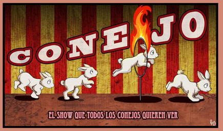 ambiguous_feral ambiguous_gender border feral fire fur jumping logo mouth_closed orange_border pattern_background side_view simple_background solo striped_background tail white_body white_ears white_fur white_tail pandapaco lagomorph leporid mammal rabbit artist_logo signature