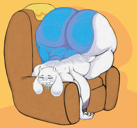2_horns anthro areola ass_up back_fat bedding big_areola big_breasts big_butt big_nipples biped blanket bodily_fluids breasts butt chair dark_areola drooling excessive_drooling eyes_closed female female_anthro fur furniture horn huge_breasts huge_butt hyper hyper_butt lying mouth_closed nipples nude nude_anthro nude_female on_chair on_front orange_background overweight overweight_anthro overweight_female purple_areola saliva simple_background sleeping solo thick_thighs under_covers white_body white_fur wide_nose gatofashado deltarune undertale_(series) chairiel toriel toriel_(deltarune) bovid caprine goat mammal 2026 digital_drawing_(artwork) digital_media_(artwork)