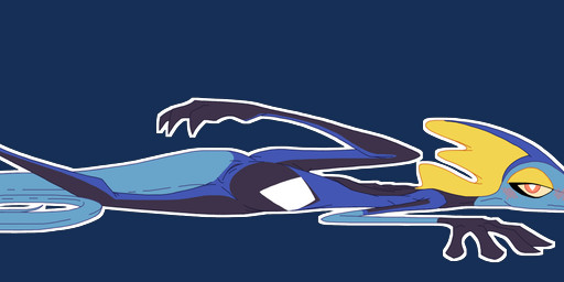 3_toes 5_fingers animal_genitalia anthro blue_body blush blush_lines cloaca contiguous_snout crawling feet feral fin fingers genitals head_fin long_tail looking_at_viewer male on_ground orange_eyes outline pupils simple_background skinny slim slit_pupils solo stretching tail toes transparent_background white_outline white_pupils yellow_sclera nal_wt nintendo pokemon cayde_the_inteleon generation_8_pokemon inteleon lizard pokemon_(species) reptile scalie 2026 absurd_res alpha_channel colored_line_art hi_res watermark
