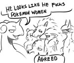 2024_pokemon_gigaleak alternate_version_at_source ambiguous_gender anthro arceus bear botanics canid canine cephalopod dialogue equid equine feral frown fur generation_1_pokemon generation_2_pokemon generation_4_pokemon generation_5_pokemon group hair lapras legendary_pokemon mammal marine meme mollusk nintendo octillery open_mouth open_smile pokemon pokemon_(species) profanity rapidash she_looks_like_she_fucks sketch smile speech_bubble ursaring ursine white_devils_"agreed" zoroark