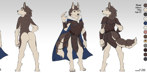 4_toes 5_fingers anthro barefoot black_nose bottomless bottomless_anthro bottomless_female breasts brown_body brown_fur butt cape cape_only clothed clothed_anthro clothed_female clothing digitigrade feet female female_anthro female_focus fingers front_view fully_clothed fully_clothed_anthro fully_clothed_female fur genitals hindpaw humanoid_hands looking_at_viewer mostly_nude mostly_nude_anthro mostly_nude_female multicolored_body multicolored_fur navel nipples nude nude_anthro nude_female paws pose rear_view solo standing tail text toes topless topless_anthro topless_female two_tone_body two_tone_fur vulva white_body white_fur foxovh armello league_of_geeks river_(armello) canid canine canis mammal wolf absurd_res artist_name colored detailed digital_drawing_(artwork) digital_media_(artwork) hi_res model_sheet shaded signature
