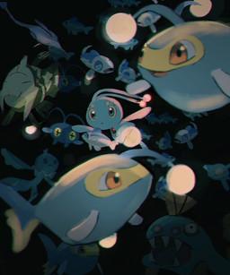 ambiguous_gender blue_body blue_eyes brown_body fangs feral group male open_mouth pink_body red_eyes size_difference teeth tongue 1south3927 nintendo pokemon aquatic chinchou fish frillish generation_2_pokemon generation_3_pokemon generation_4_pokemon generation_5_pokemon generation_7_pokemon gorebyss humanoid huntail lanturn legendary_pokemon manaphy pokemon_(species) relicanth wishiwashi wishiwashi_(solo_form) 2021 hi_res