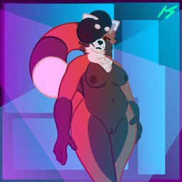 anthro areola breasts brown_body brown_fur brown_hair cheek_tuft chest_tuft facial_tuft female fingers fur genitals hair hand_on_hip logo looking_at_viewer markings medium_breasts multicolored_body multicolored_fur navel neck_tuft nipples nude one_eye_obstructed orange_body orange_eyes orange_fur seductive short_hair smile smirk solo standing striped_markings striped_tail stripes tail tail_markings text tuft vulva white_body white_fur misssloth kayla_(miss_sloth) ailurid mammal red_panda 1:1 2026 artist_logo artist_name colored digital_drawing_(artwork) digital_media_(artwork) english_text shaded signature watermark