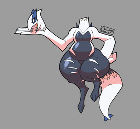 ambiguous_gender anthro detachable detachable_head female grey_background headless holding_head holding_own_head huge_hips huge_thighs looking_at_viewer open_mouth simple_background small_waist solo thick_thighs white_body wide_hips hollydaysheep european_mythology irish_mythology mythology nintendo pokemon dragon dullahan generation_2_pokemon legendary_pokemon lugia mythological_creature mythological_scalie pokemon_(species) scalie 2018