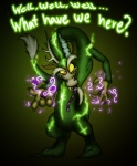 anthro cosplay horn male red_eyes solo tail tail_tuft text tongue tongue_out tuft mickeymonster friendship_is_magic hasbro my_little_pony the_nightmare_before_christmas discord_(mlp) oogie_boogie chimera draconequus crossover english_text