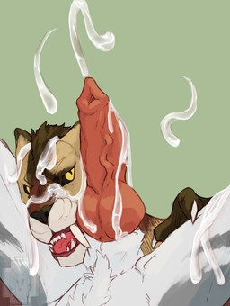 animal_genitalia animal_penis anthro bodily_fluids canine_genitalia canine_penis claws cum cum_on_face cum_on_penis cum_on_self ejaculating_on_another ejaculating_on_self ejaculation fangs fangs_bared fangs_on_penis female genital_fluids genitals knot knotted_penis male male/female penis sheath teeth rottenfox mythology canid canine mammal mythological_canine mythological_creature smiladon werecanid werecanine werecreature werewolf absurd_res hi_res