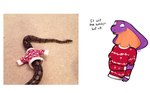 ambiguous_gender anthro clothed clothing dialogue duo eyebrows female fingers hand_on_elbow open_mouth purple_body real snake_hood text ncs keeshee reptile scalie snake 2020 english_text hi_res