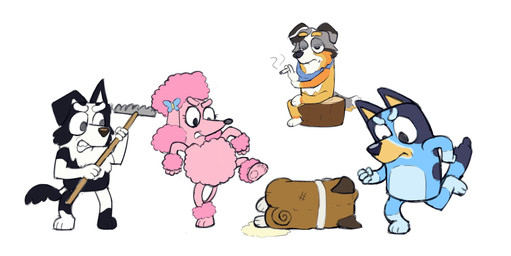 4_fingers accessory age_difference angry ankle_tuft anthro arm_tuft arms_bent bent_legs big_butt big_eyes biped black_body black_ears black_eyes black_fur black_nose black_tail blue_body blue_ears blue_eyebrows blue_fur blue_markings blue_tail bodily_fluids brown_ears brown_nose brown_tail bruised bruised_back bruised_butt bump butt butterfly_(accessory) butterfly_clip cheek_tuft chest_tuft chin_tuft cigarette cigarette_smoke clenched_teeth curled_tail dark_body dark_fur ear_tuft eyebrows eyelashes faceless_anthro faceless_character faceless_male facial_tuft female fingers fist floppy_ears fluffy fluffy_hair folded_ears fur fur_tuft genital_fluids glistening glistening_nose gloves_(marking) grey_body grey_ears grey_eyes grey_fur grey_pupils grey_tail group hair hair_accessory hairclip half-closed_eyes holding_cigarette holding_object holding_pitchfork holding_tool humanoid_hands imminent_kick iris kerchief kerchief_only leg_markings leg_tuft light_body light_fur light_hair light_markings looking_at_another looking_at_viewer looking_down looking_down_at_another lop_ears lying male markings mature_anthro mature_female monotone_background monotone_hair mostly_nude mostly_nude_anthro mostly_nude_female multicolored_body multicolored_ears multicolored_fur multicolored_tail narrowed_eyes neckerchief neckerchief_only neckwear no_pupils nude nude_female nude_male older_female on_one_leg on_side one_ear_up orange_body orange_fur orange_tail pawpads pink_body pink_eyebrows pink_fur pink_hair pink_pawpads pink_tail pitchfork plantigrade plantigrade_pawpads pupils short_hair simple_background sitting smoke snout socks_(marking) standing student tail tan_eyebrows teacher teacher_and_student teeth thick_eyebrows tired tools tuft two_tone_body two_tone_fur two_tone_tail urine urine_on_ground violence white_background white_body white_ears white_eyebrows white_fur white_inner_ear white_sclera white_tail wood wrist_tuft yellow_body yellow_fur yellow_inner_ear young young_anthro young_female young_focus young_male younger_female younger_male xthe_real_cjx bluey_(series) bluey_heeler calypso_(bluey) coco_(bluey) mackenzie_(bluey) winton_(bluey) australian_cattle_dog australian_shepherd border_collie bulldog canid canine canis cattledog collie domestic_dog english_bulldog herding_dog mammal mastiff molosser pastoral_dog poodle sheepdog 2025 digital_drawing_(artwork) digital_media_(artwork) english_description hi_res