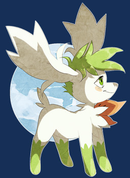 ambiguous_gender blush feral green_eyes happy quadruped smile solo tail leaverse nintendo pokemon generation_4_pokemon legendary_pokemon pokemon_(species) shaymin sky_forme_shaymin alpha_channel source_request
