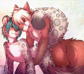 all_fours annoying_watermark anthro blue_eyes blue_hair blush canine chest_tuft doggystyle duo feline fluffy_tail fox from_behind fur gay hair leopard male mammal nude red_eyes sex slushie-nyappy-paws snow_leopard spots teal_hair tongue tuft watermark white_fur white_hair
Rating: Explicit
Score: 17
User: Fluttershy
Date: February 22, 2014