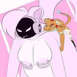 anthro areola big_breasts bodily_fluids breasts cum cum_inflation cum_inside duo female genital_fluids inflation machine male male/female nipple_piercing nipples piercing sex ansia_(artist) kami_(ansia) terrace_(character) avali protogen 1:1 hi_res