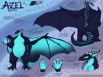 anthro azel_(draconicdawn) belly big_belly blue_body blue_horn blue_markings blue_scales blue_wings color_swatch dragon english_text featureless_crotch hi_res horn khyaber magic_user male markings membrane_(anatomy) membranous_wings model_sheet mythological_creature mythological_scalie mythology nude open_mouth overweight overweight_anthro overweight_male purple_sclera rear_view scales scalie solo standing striped_back striped_markings striped_neck striped_tail stripes tail tail_markings text tongue tongue_out wings yellow_eyes